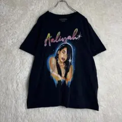 ✮XL　Tシャツ　アリーヤ　Music Tee　プリント　ひび割れが雰囲気抜群✮