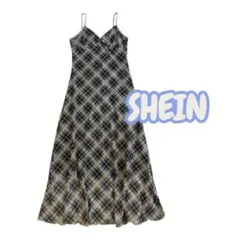 SHEIN チェック柄キャミワンピース