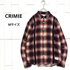 希少 美品 CRIMIE クライミー オンブレチェック 黒ライン BDシャツ Mのサムネイル