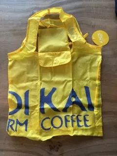 KALDI イエロー エコバッグ 新品未使用タグ付き