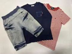 キッズ　トップス2点　パンツ1点セット　POLO　DOUBLE.B　1061