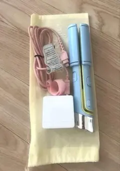 USB 2WAYヘアアイロン ライトブルー