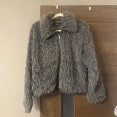 JEANASIS グレー ショート丈 ファーコート 美品