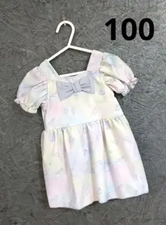 新品未使用　女の子　ワンピース　水着　バックリボン　100