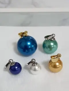 3472★御売価格高品質　トップのみ２点+プレゼント３点　艶貝真珠パール