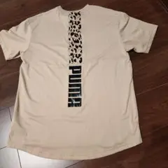 PUMA Tシャツ ベージュ バックロゴ ヒョウ柄のサムネイル
