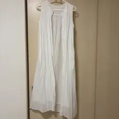 ノースリーブ ロングシャツ前開き