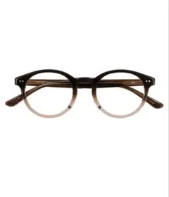 26年春　Zoff ボストン型ブラウンクリア メガネ　度なし