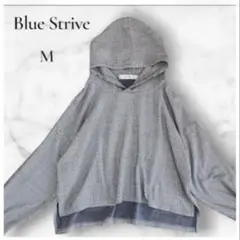Blue Strive グレンチェック パーカー オーバーサイズ【M】