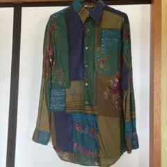 ✨極美品✨CABaN キャバン コットン ボタニカルシャツ Mサイズ 緑 