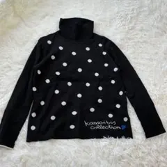 KANSAI BIS collection ドットタートルネックセーター9号黒