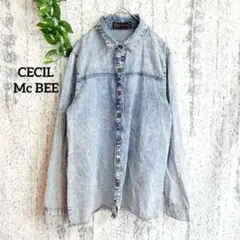 【CECIL Mc BEE】 長袖デニムシャツ カジュアル レディース (M)