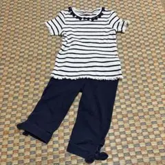ストライプ柄Tシャツとパンツセットのサムネイル