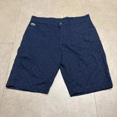 Lacoste ラコステ　ハーフパンツ　ショートパンツ　紺　ネイビー　総柄　32のサムネイル