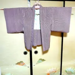 羽織　正絹　羽織紐つき　お洒落　裄63身丈72