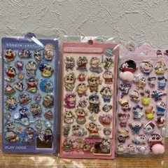 新品★3D 立体　ぷっくりプニプニお尻シール　クレヨンしんちゃん3枚