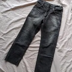古着 キッズ ブラック ズボン デニム EDWIN エドウィン 130