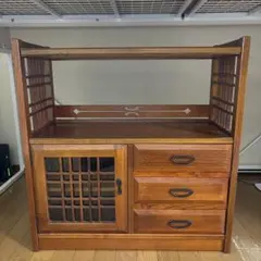 カリモク家具 レトロ 茶箪笥