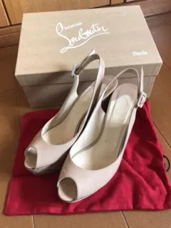 値下げ クリスチャンルブタン ウェッジサンダル 38