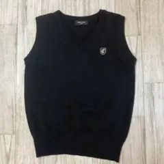 【140㎝】COMME CA ISM コムサイズムブラック Vネックベスト