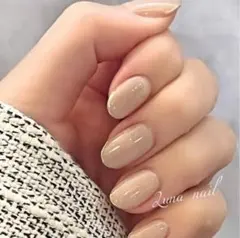 スキンベージュホワイトマグネット✨ミラーフレンチネイル