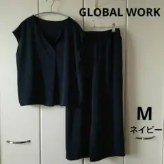 【GLOBAL WORK】 セットアップパンツ ネイビー Мサイズ