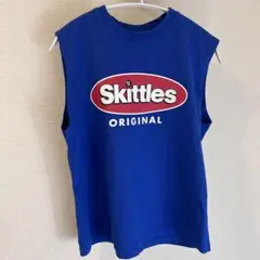 Skittles ロゴ ノースリーブ タンクトップ 青のサムネイル