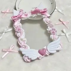 ホイップデコ B8 ピンク 猫 肉球 天使 羽 量産型 推し活