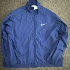 【美品 90s00s 】Nike USA ナイロンジャケット ネイビー 銀タグ