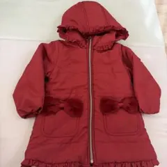 メゾピアノ　コート　赤　100cm