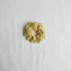 54ハンドメイドコサージュ布花ブローチ入学式卒業式黄色ナチュラルオケージョン