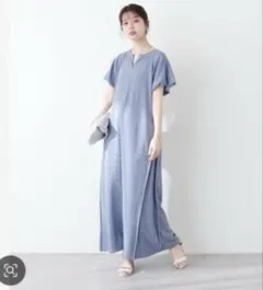 ナチュラルクチュール　【mamamo】osono 2WAY リップルワンピース