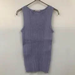 DEMYLEE NEW YORK デミリー ノースリーブ ニット パープル Sのサムネイル