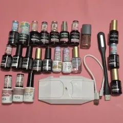 ジェルネイル　21点　UVライト　セット セリア　キャンドゥ　まとめ売り
