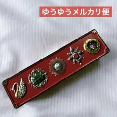 【缶のみ】お菓子のミカタ　ビジュー缶　宝石箱　ガゼット赤　レッド
