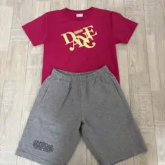 セントラル指定　ダンス　ユニフォーム　ピンク×グレー　上140㎝　下150㎝