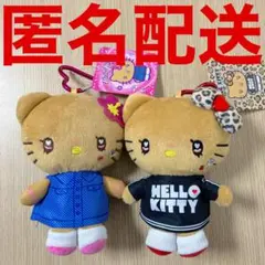 ハローキティー マスコットポーチ ギャル サンリオ ヒョウ柄 日焼け ぬいぐるみ