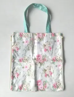 レストローズ 花柄 サイドが広がるトートバッグ