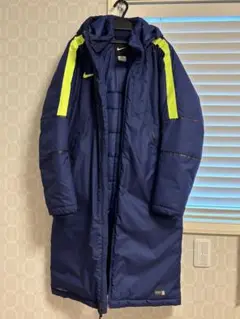 超美品　NIKE ナイキ　ベンチコート　ハーフ　サッカー観戦　ネイビー　紺　M 超美品 NIKE ナイキ ベンチコート ハーフ サッカー観戦 ネイビー
