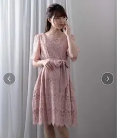 新品未使用 ピンク レース ドレス 授乳口付き