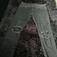 mnml ブラックダメージデニムパンツ28