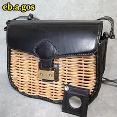 17.6万 エバゴス ebagos かごバッグ ショルダーバッグ カーフレザー
