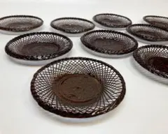 籃胎漆器 らんたい漆器　茶托10枚セット