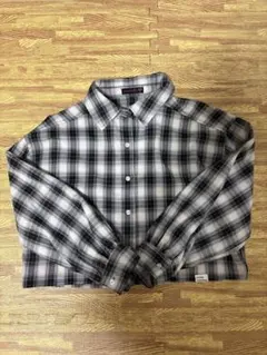 lovetoxic ラブトキシック チェックシャツ 長袖シャツ 黒白 150