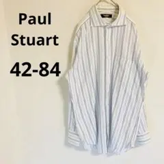 ポールスチュアート　長袖シャツ　【42-84】　ストライプ　綿100% シンプル
