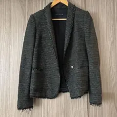 ZARA WOMAN ダークグレー テーラードジャケット Sのサムネイル