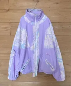 ヴィンテージUS輸入古着80sジャケット花柄 ジップアップジャケットユニセックス