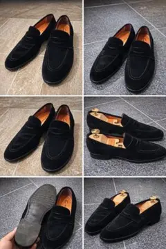 サントーニ　スエード モカシン シューズ　　26センチ　美品 2026年最新】Santoni メンズ モカシン・デッキシューズの人気アイテム
