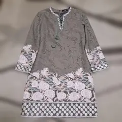 極美品【グレースコンチネンタル】総レースカーキワンピース