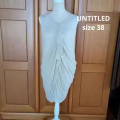 UNTITLED /アンタイトル★グレージュ　シフォン・フリルワンピース　ドレス